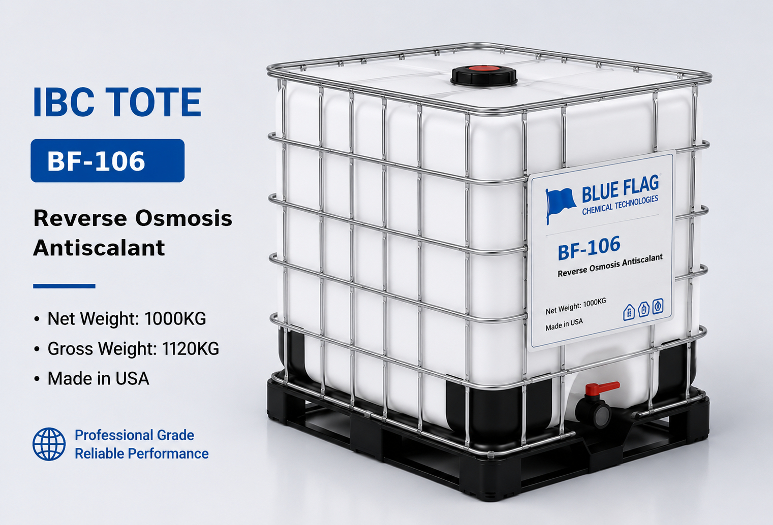 BF-106 reverse osmosis antiscalant white IBC tote