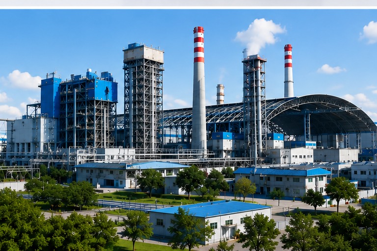 Power plant boiler panoramic photo